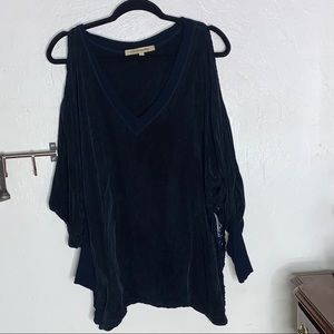 Silk Navy Blue Blouse